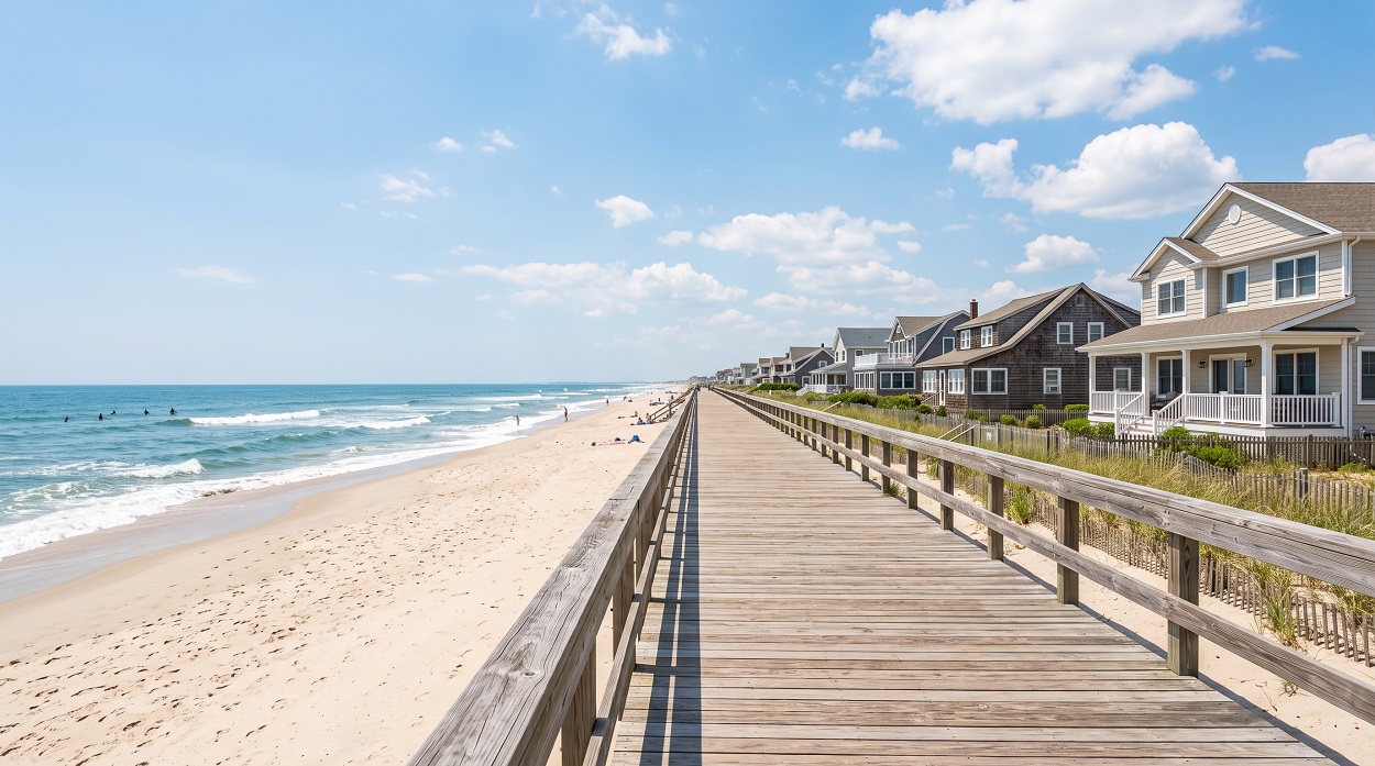 Belle Harbor oceanfront homes on the Rockaway Peninsula — Atlantic Ocean views